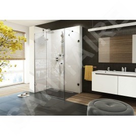 Ravak Brilliant - Cabine de douche BSDPS-80/80 R, 783-795x783-795 mm, chrome/verre clair 0UP44A00Z1