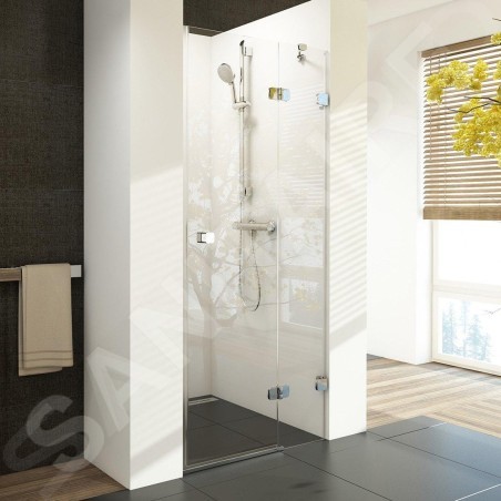 Ravak Brilliant - Porte de douche BSD2-100 R, en deux parties, 990-1005 mm, droite, chromé/verre clair 0UPAAA00Z1