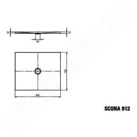 Kaldewei Ambiente - Receveur de douche Scona 912-1, 900x750 mm, blanc 491200010001