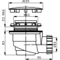 Novaservis Siphons - Piège 90/40 INOX, plastique 475,P