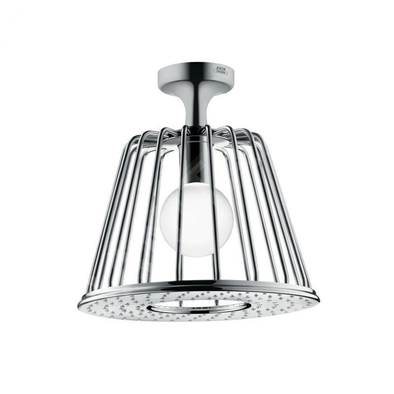 Axor LampShower - Douche de tête à 1 jet avec raccordement au plafond et design Nendo, chrome 26032000