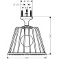 Axor LampShower - Douche de tête à 1 jet avec raccordement au plafond et design Nendo, chrome 26032000