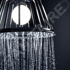 Axor LampShower - Douche de tête à 1 jet avec raccordement au plafond et design Nendo, chrome 26032000