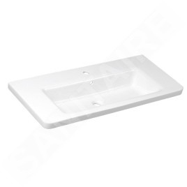 Sapho City - Lavabo 1013x182x460 mm, avec trop-plein, trou pour robinetterie, blanc KE100