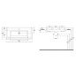 Sapho City - Lavabo 1013x182x460 mm, avec trop-plein, trou pour robinetterie, blanc KE100 Sapho City - Lavabo 1013x182x460 mm, avec trop-plein, trou pour robinetterie, blanc KE100