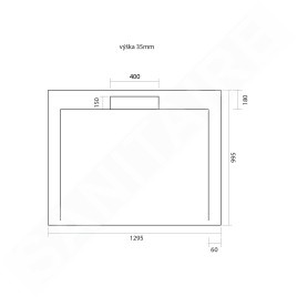 Gelco Receveurs - Receveur de douche IRENA, 1300x1000 mm, blanc HI130100