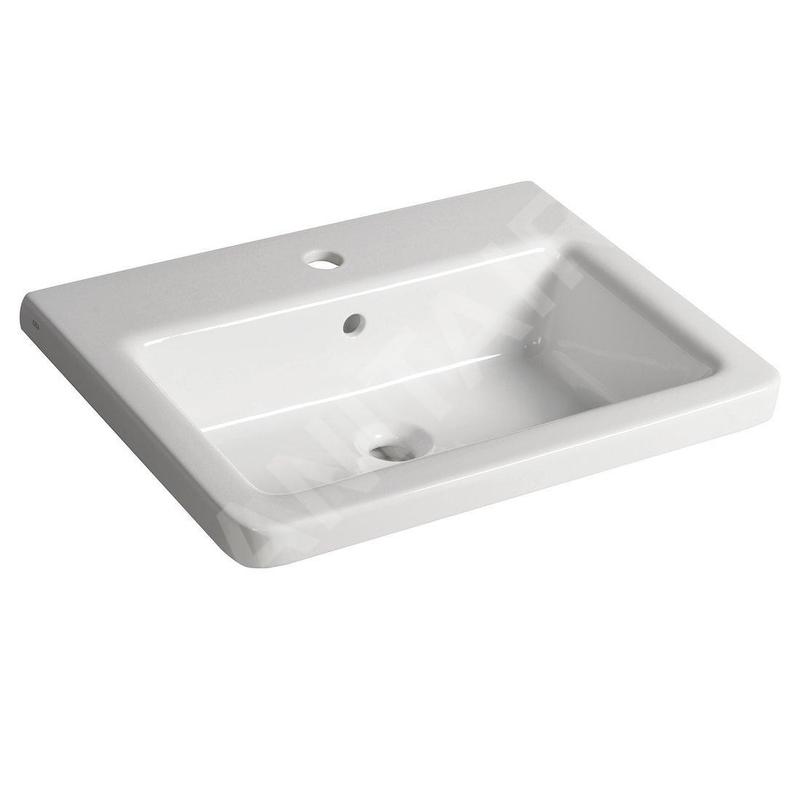 Sapho City - Lavabo 600x180x450 mm, avec trop-plein, trou de robinetterie, blanc KE060 Sapho City - Lavabo 600x180x450 mm, avec trop-plein, trou de robinetterie, blanc KE060