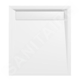 Polysan Receveurs de douche - Receveur de douche VARESA avec cache siphon, 900x800 mm, blanc 71606