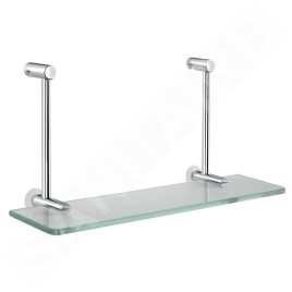 Sapho Circle - Etagère suspendue pour paroi de douche 400x180x128 mm, verre/chrome 1301-15