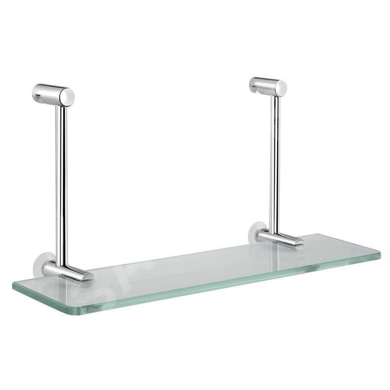 Sapho Circle - Etagère suspendue pour paroi de douche 400x180x128 mm, verre/chrome 1301-15