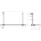 Sapho Circle - Etagère suspendue pour paroi de douche 400x180x128 mm, verre/chrome 1301-15