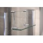 Sapho Circle - Etagère suspendue pour paroi de douche 400x180x128 mm, verre/chrome 1301-15