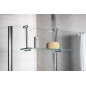 Sapho Circle - Etagère suspendue pour paroi de douche 400x180x128 mm, verre/chrome 1301-15