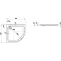Laufen Solutions - Receveur de douche 900x900 mm, blanc H2135020000001