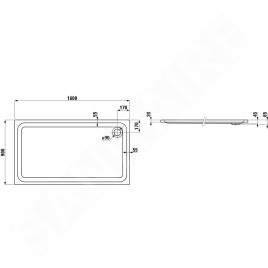 Laufen Solutions - Receveur de douche 1600 x 900 mm, blanc H2145080000001