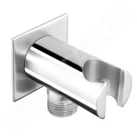 Sapho Douches - Coude mural avec support, chrome AQ615