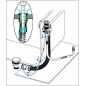 Sapho Manchons - Manchon carré pour douche sur le bord de la baignoire avec flexible, chrome PD468 Sapho Manchons - Manchon carré pour douche sur le bord de la baignoire avec flexible, chrome PD468