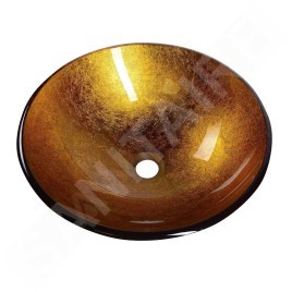 Sapho Beauty - Vasque à poser, diamètre 420 mm, orange doré 2501-19