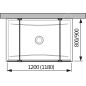 Jika Pure - Paroi en verre fixée par deux montants, 1200x2000 mm, avec finition Jika Perla Glass H2674200026681 Jika Pure - Paroi en verre fixée par deux montants, 1200x2000 mm, avec finition Jika Perla Glass H2674200026681