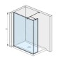 Jika Pure - Paroi latérale en verre, 1400x200x2000 mm, avec finition Jika Perla Glass H2674280026681 Jika Pure - Paroi latérale en verre, 1400x200x2000 mm, avec finition Jika Perla Glass H2674280026681