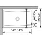 Jika Pure - Paroi latérale en verre, 1400x200x2000 mm, avec finition Jika Perla Glass H2674280026681 Jika Pure - Paroi latérale en verre, 1400x200x2000 mm, avec finition Jika Perla Glass H2674280026681