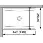 Jika Pure - Paroi latérale en verre, 1400x2000 mm, avec finition Jika Perla Glass H2674250026681 Jika Pure - Paroi latérale en verre, 1400x2000 mm, avec finition Jika Perla Glass H2674250026681