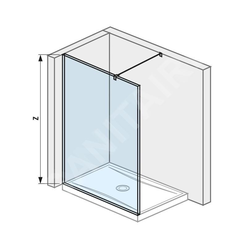 Jika Pure - Paroi latérale en verre, 1300x2000 mm, avec finition Jika Perla Glass H2674240026681 Jika Pure - Paroi latérale en verre, 1300x2000 mm, avec finition Jika Perla Glass H2674240026681