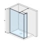 Jika Pure - Paroi latérale en verre, 1300x200x2000 mm, avec finition Jika Perla Glass H2674270026681 Jika Pure - Paroi latérale en verre, 1300x200x2000 mm, avec finition Jika Perla Glass H2674270026681
