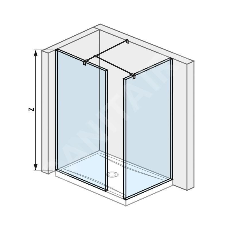 Jika Pure - Walk In d’angle, 2 parois 684x2000 mm et 784x2000 mm, avec finition Jika Perla Glass H2684230026681 Jika Pure - Walk In d’angle, 2 parois 684x2000 mm et 784x2000 mm, avec finition Jika Perla Glass H2684230026681
