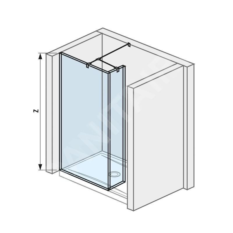 Jika Pure - Paroi latérale en verre, avec verre court, 795x200x2000 mm, avec finition Jika Perla Glass H2684220026681 Jika Pure - Paroi latérale en verre, avec verre court, 795x200x2000 mm, avec finition Jika Perla Glass H2684220026681