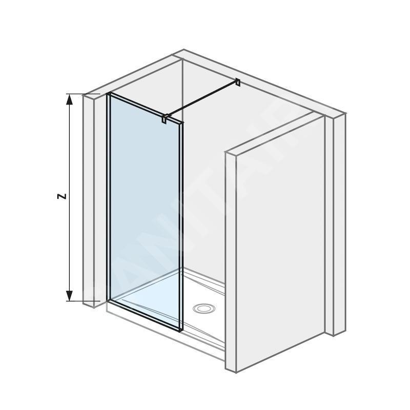 Jika Pure - Paroi de douche 700 mm, Jika Perla Glass, verre transparent H2674290026681