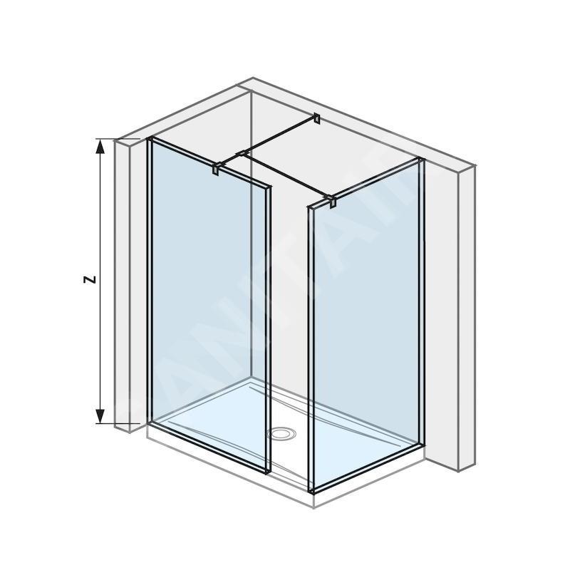 Jika Pure - Walk In d’angle, 2 parois 784x2000 mm et 884x2000 mm, avec finition Jika Perla Glass H2684260026681 Jika Pure - Walk In d’angle, 2 parois 784x2000 mm et 884x2000 mm, avec finition Jika Perla Glass H2684260026681