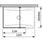 Jika Pure - Paroi de douche Walk in L en trois parties 1200x900 mm, Jika Perla Glass, verre transparent H2694220026681
