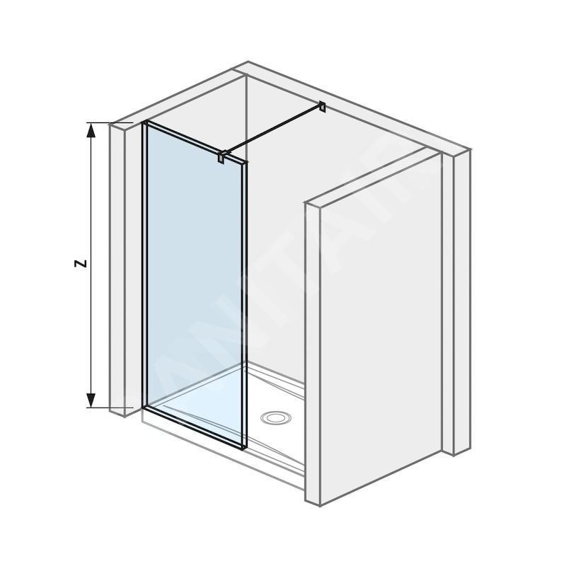Jika Pure - Paroi de douche 800 mm, Jika Perla Glass, verre transparent H2684200026681