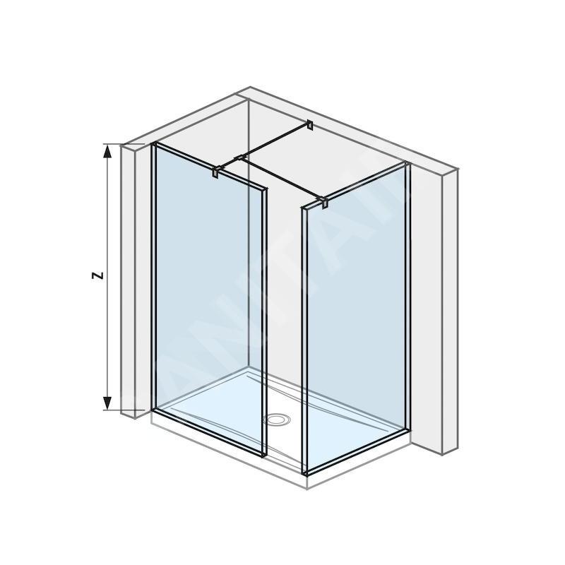 Jika Pure - Walk In d’angle, 2 parois 684x2000 mm et 884x2000 mm, avec finition Jika Perla Glass H2684240026681 Jika Pure - Walk In d’angle, 2 parois 684x2000 mm et 884x2000 mm, avec finition Jika Perla Glass H2684240026681