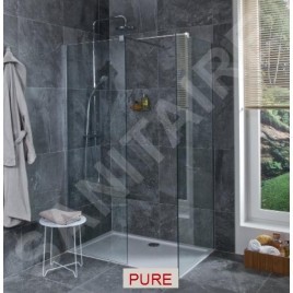 Jika Pure - Walk In d’angle, 2 parois 684x2000 mm et 884x2000 mm, avec finition Jika Perla Glass H2684240026681