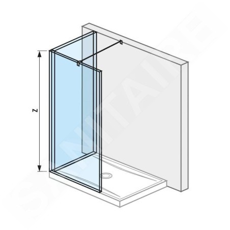 Jika Pure - Paroi de douche Walk in L en deux parties 1400x900 mm, Jika Perla Glass, verre transparent H2694260026681