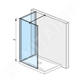 Jika Pure - Paroi de douche Walk in L en deux parties 1200x800 mm, Jika Perla Glass, verre transparent H2694210026681