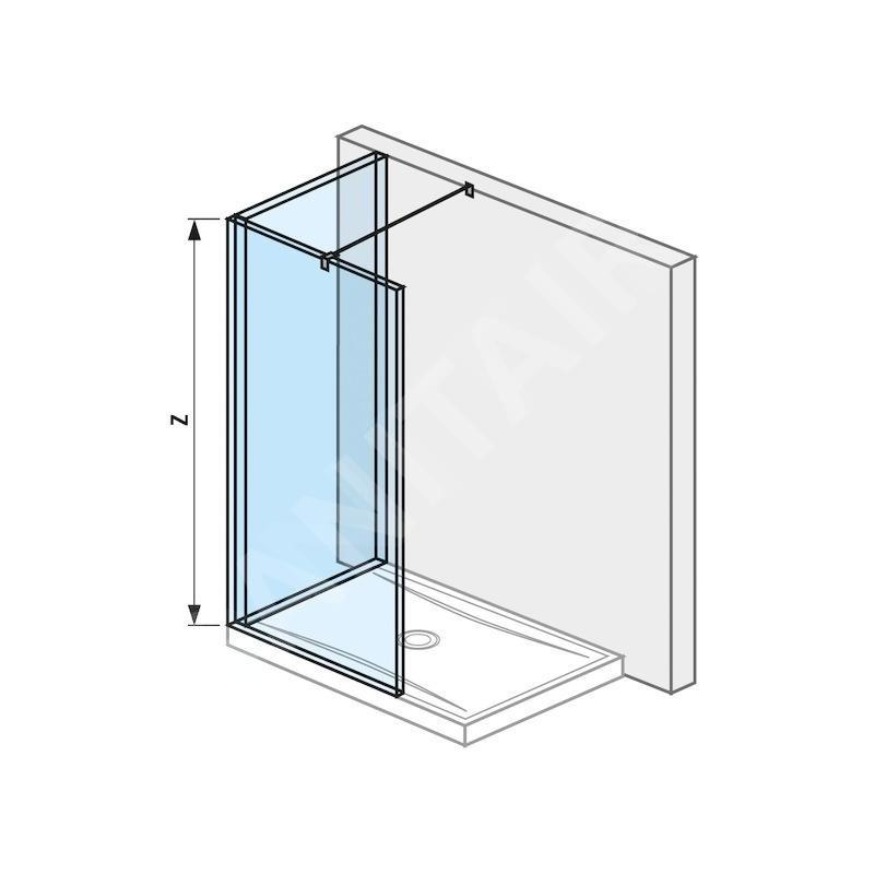 Jika Pure - Paroi de douche Walk in L en deux parties 1200x800 mm, Jika Perla Glass, verre transparent H2694210026681