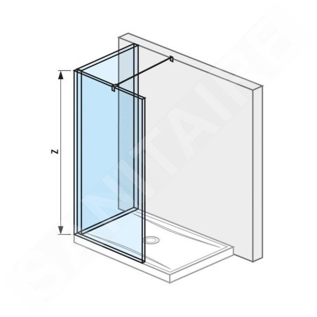 Jika Pure - Paroi de douche Walk in L en deux parties 1200x800 mm, Jika Perla Glass, verre transparent H2694210026681