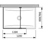Jika Pure - Paroi de douche Walk in L en deux parties 1200x800 mm, Jika Perla Glass, verre transparent H2694210026681