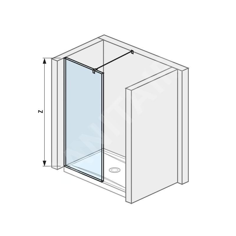 Jika Pure - Paroi de douche 900 mm, Jika Perla Glass, verre transparent H2694270026681