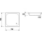 Jika Sofia - Receveur de douche 700x700x135 mm, blanc H2140700000001 Jika Sofia - Receveur de douche 700x700x135 mm, blanc H2140700000001