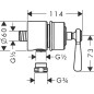 Axor Montreux - Raccord de tuyau Fixfit Stop, chromé 16883000
