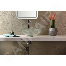 Sapho Beauty - Vasque à poser, diamètre 420 mm, verre clair 2501-18
