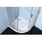 Polysan Easy Line - Cabine de douche quart de cercle, 900 x 800 mm, aluminium poli/verre clair EL2815