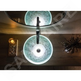 Sapho Beauty - Vasque à poser, diamètre 420 mm, verre clair 2501-18