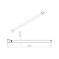 Polysan Modular Shower - Support supplémentaire pour MSBR1, 800 mm, chrome MSBR4
