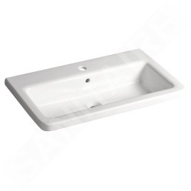 Sapho City - Lavabo 800x454 mm, avec trop-plein, trou pour robinet, blanc KE080