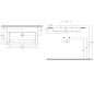 Sapho City - Lavabo 800x454 mm, avec trop-plein, trou pour robinet, blanc KE080 Sapho City - Lavabo 800x454 mm, avec trop-plein, trou pour robinet, blanc KE080